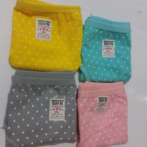 قیمت شورت نخ پنبه زنانه خال سفید(پک 6 عددی)