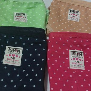 قیمت شورت نخی زنانه خال سفید سایز 3Xxxl(پک 6 عددی)