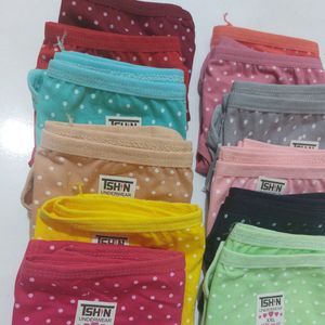 خرید آنلاین شورت نخی زنانه خال سفید سایز 3Xxxl(پک 6 عددی)