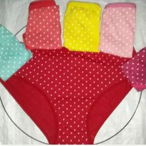 شورت نخی زنانه خال سفید سایز 3Xxxl(پک 6 عددی)