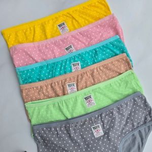 قیمت ارزان شورت نخی زنانه خال سفید سایز 3Xxxl(پک 6 عددی)