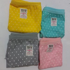 قیمت ارزان شورت نخی زنانه خال سفید سایز 3Xxxl(پک 6 عددی)