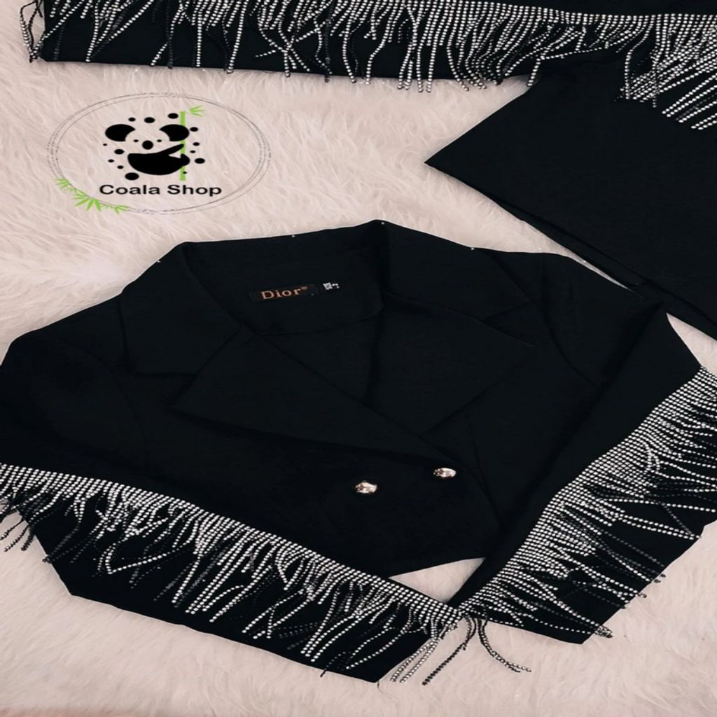 خرید اینترنتی قیمت کت کراپ (نیمتنه) دو دکمه ریسه ای