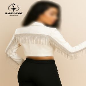 خرید اینترنتی قیمت کت کراپ (نیمتنه) دو دکمه ریسه ای