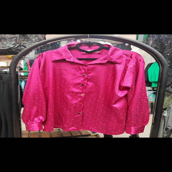 شومیز ساتن ابریشم طرحدار