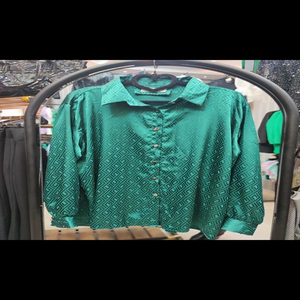 شومیز ساتن ابریشم طرحدار