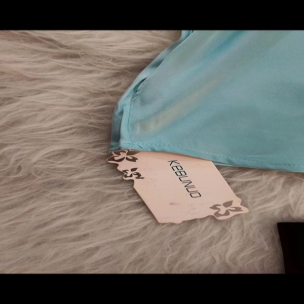 تاپ ساتن وارداتی آبی صدفی