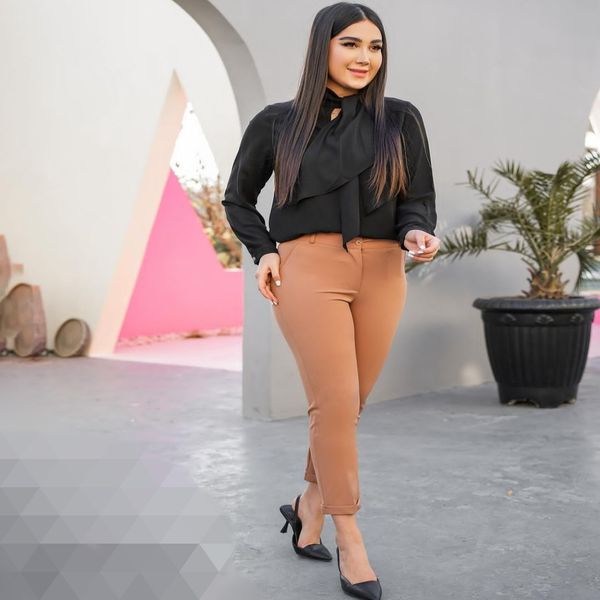 شلوار کرپ دبل ترک راسته ساده قد 90