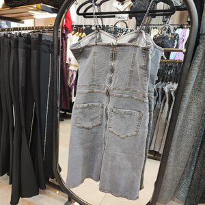 پیراهن ماکسی زنانه جین کاپدار