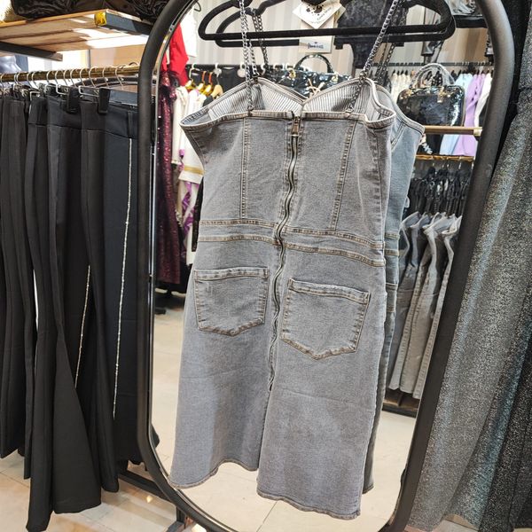 پیراهن ماکسی زنانه جین کاپدار