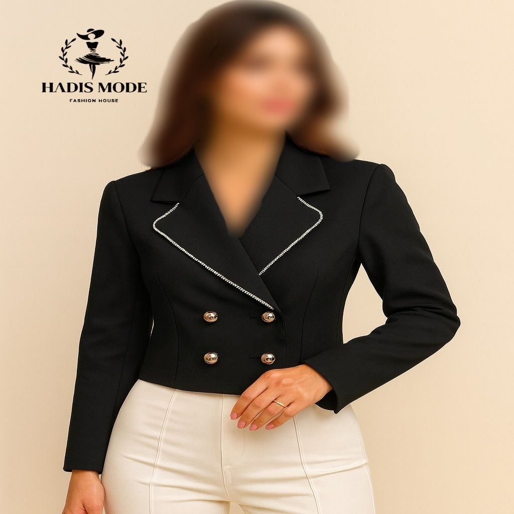 خرید اینترنتی قیمت کت  کراپ( نیمتنه) نگین دار