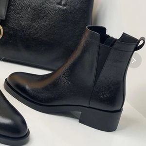 نیم بوت چرم جدید زنانه