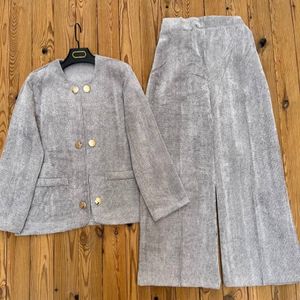 خرید آنلاین مانتو شلوار بیسکوییتی زنانه