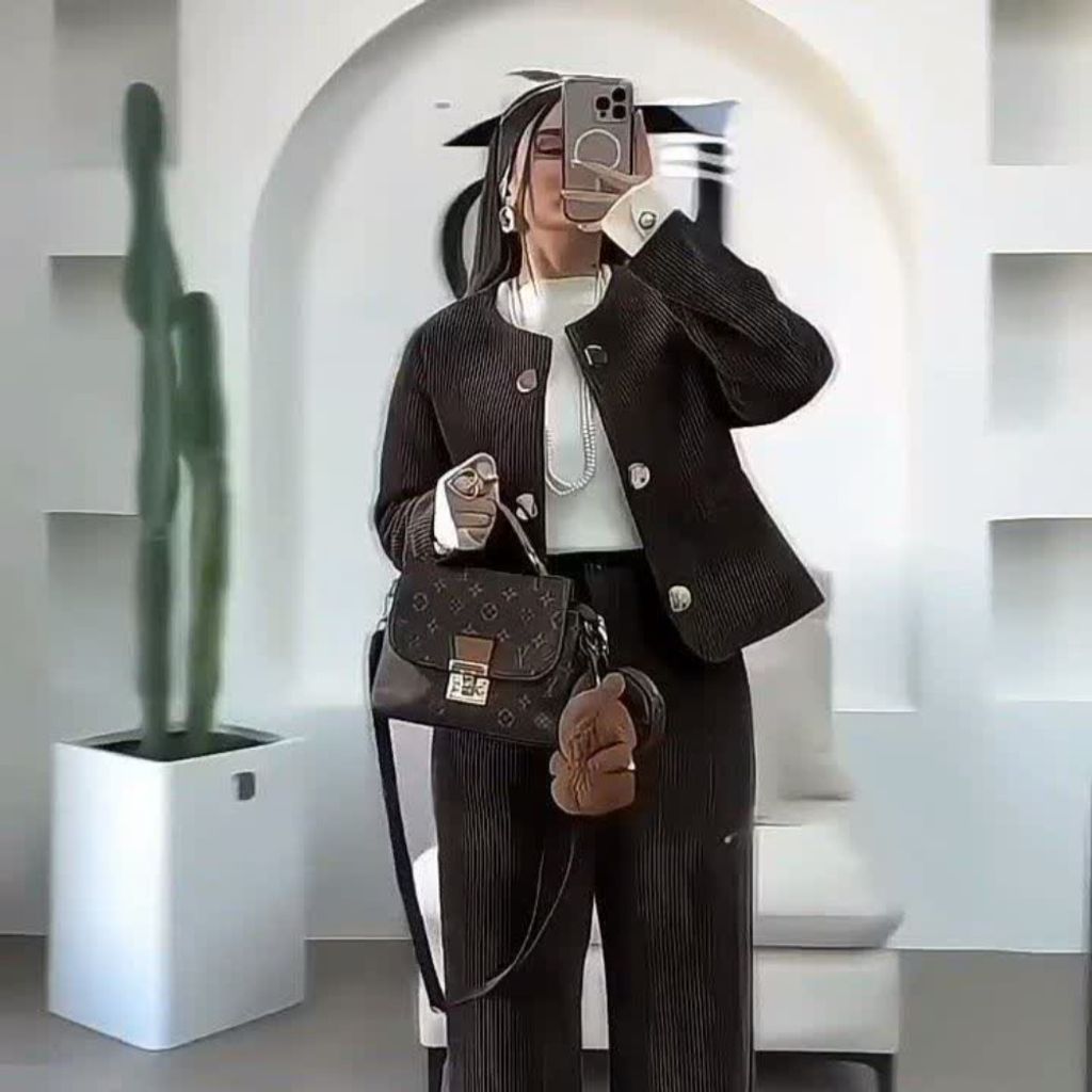 خرید اینترنتی مانتو شلوار بیسکوییتی زنانه