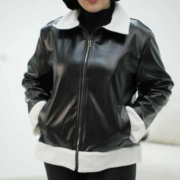 کاپشن چرم بامبر بوفالو نیلسا زنانه