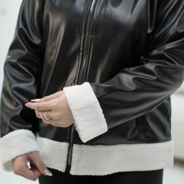 کاپشن چرم بامبر بوفالو نیلسا زنانه