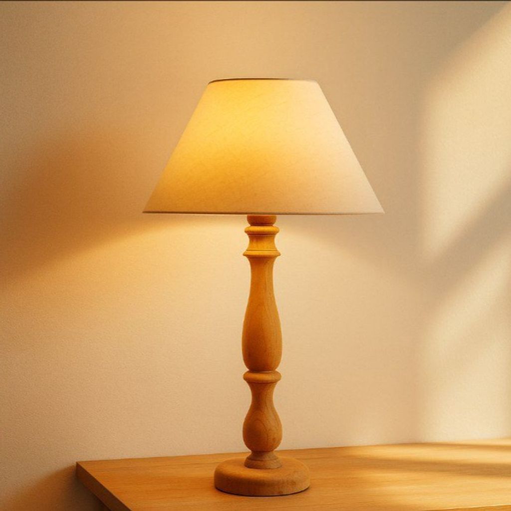 خرید انلاین آباژور رومیزی چوبی