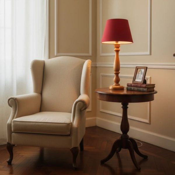 آباژور رومیزی چوبی