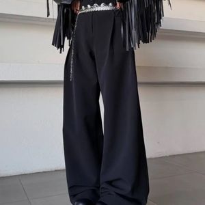 قیمت شلوار فول بگ پارچه ای پیلی دار TATI PANTS کد : 70672