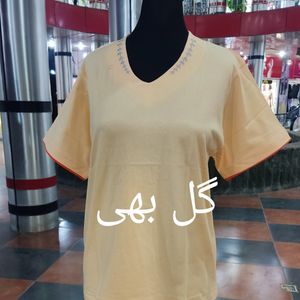 قیمت ارزان تیشرت زنانه نخ پنبه کد 4902