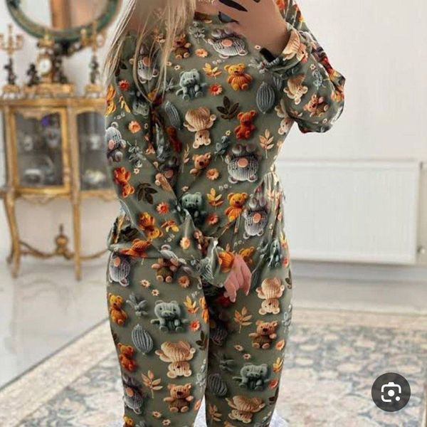 ست بلوز و شلوار مخمل خانگی زنانه و دخترانه