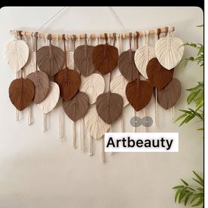 دیوارکوب برگ مکرومه پربافت ارت بیوتی