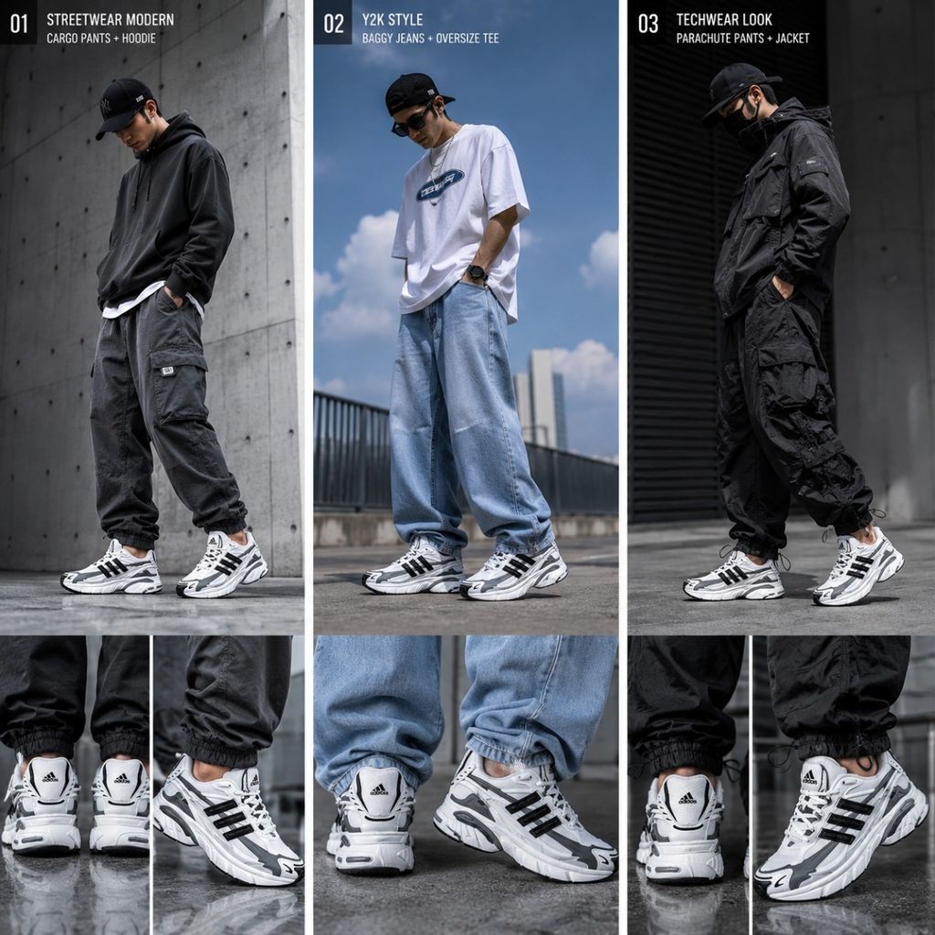 مشخصات کتانی آدیداس ‌آدی استار پختی سفید طوسی Adidas Adistar