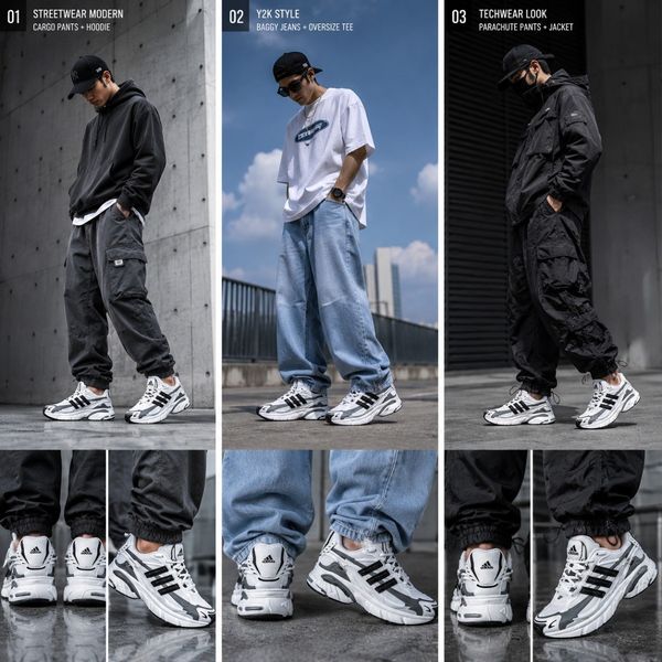 کتانی آدیداس ‌آدی استار پختی سفید طوسی Adidas Adistar