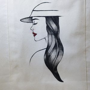 مشخصات توتبگ نقاشی شده مینیمال دخترانه