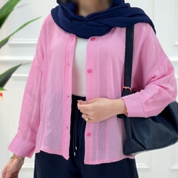 شومیز ژاکارد شیشه‌ای پارسی