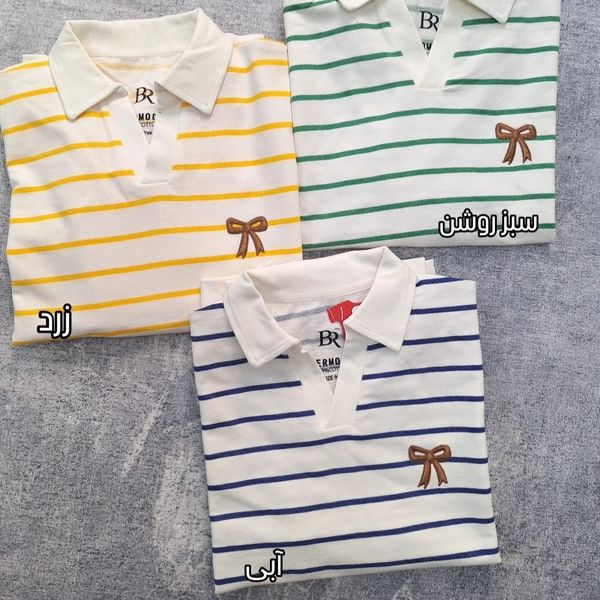 بلوز دورس یقه دار گلدوزی پاپیون زنانه