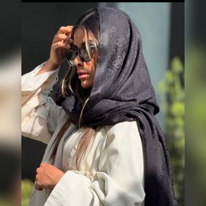 قیمت ارزان شال مشکی ژاکارد ابریشم شاین دورو