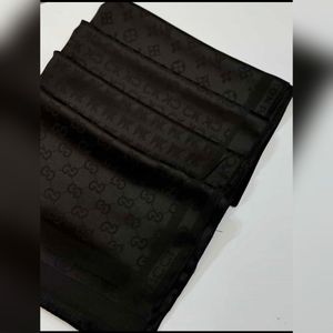 خرید آنلاین شال مشکی ژاکارد ابریشم شاین دورو