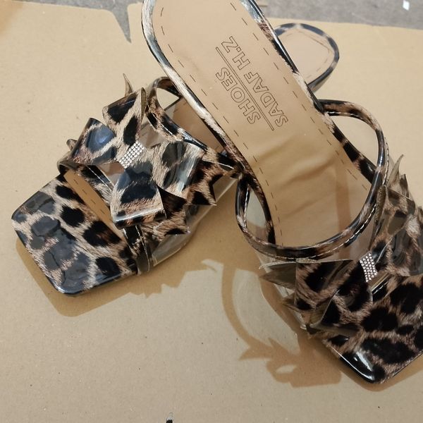 دمپایی مجلسی طلقی پلنگی زنانه و دخترانه ترند سال 1405