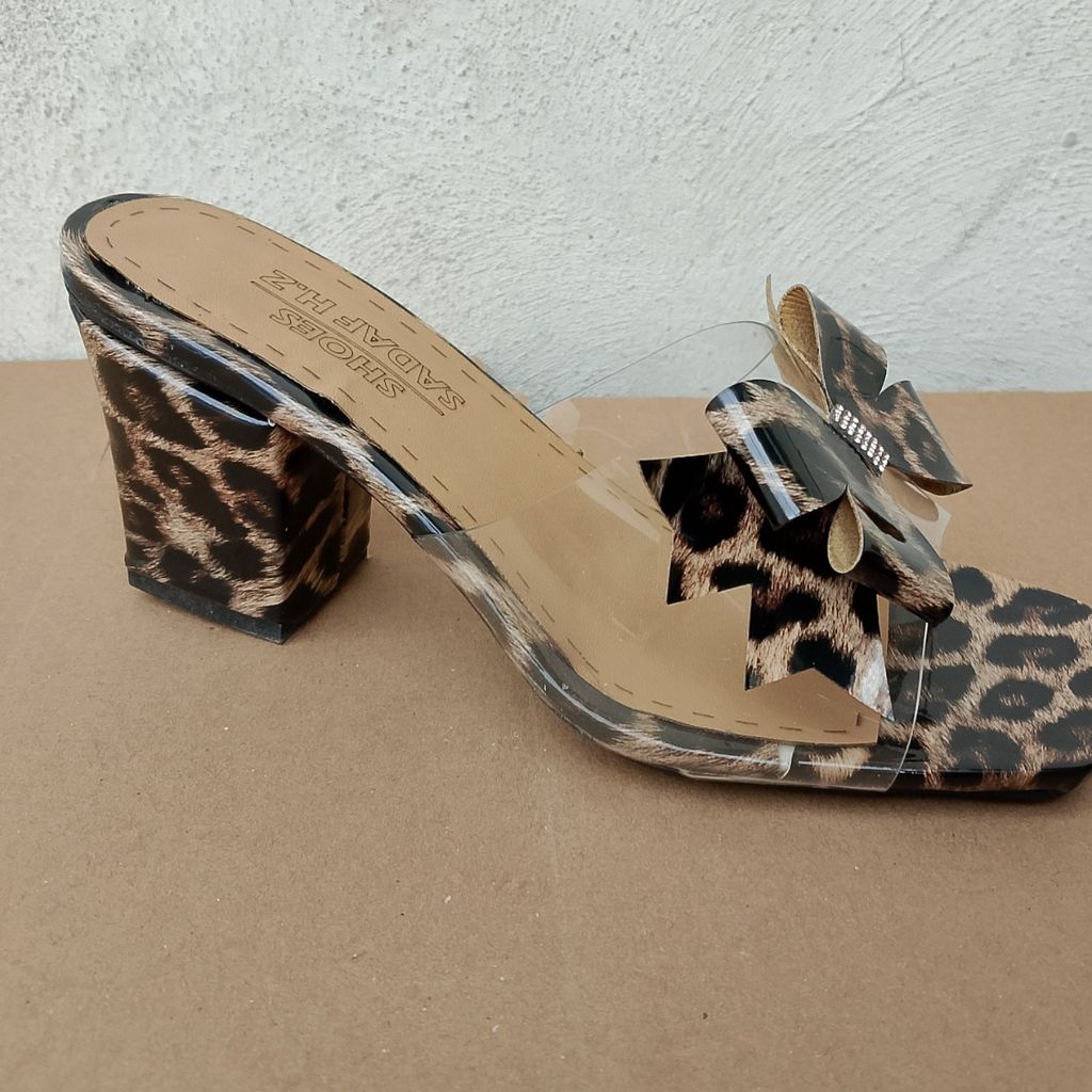 خرید آنلاین دمپایی مجلسی طلقی پلنگی زنانه و دخترانه ترند سال 1405