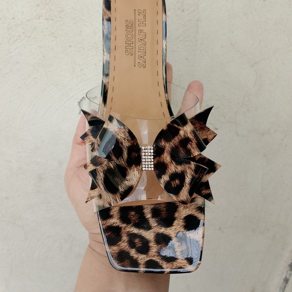 دمپایی مجلسی طلقی پلنگی زنانه و دخترانه ترند سال 1405