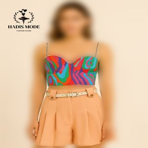 کراپ شورتک دامنی آبرنگی