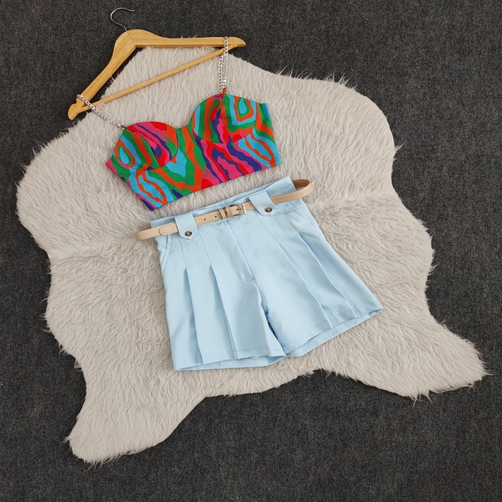 خرید اینترنتی قیمت کراپ شورتک دامنی آبرنگی