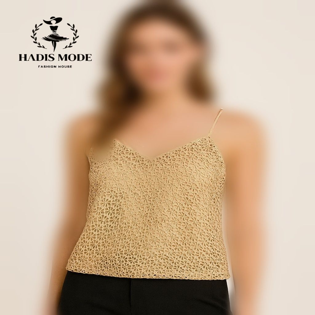 خرید اینترنتی قیمت تاپ دخترانه گیپور بندی مشکی