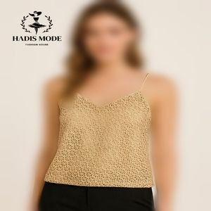 تاپ دخترانه گیپور بندی مشکی