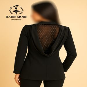 کت کرپ زنانه پشت مش توری