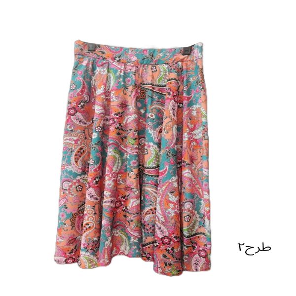 دامن آبرنگی کلوش کرپ حریر اندونزی