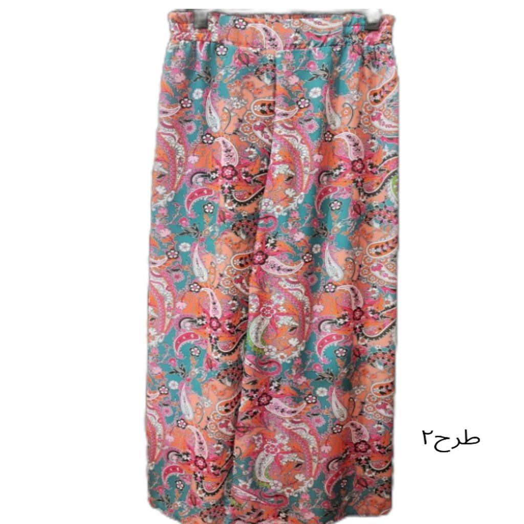 خرید اینترنتی قیمت شلوار بگ آبرنگی کرپ اندونزی