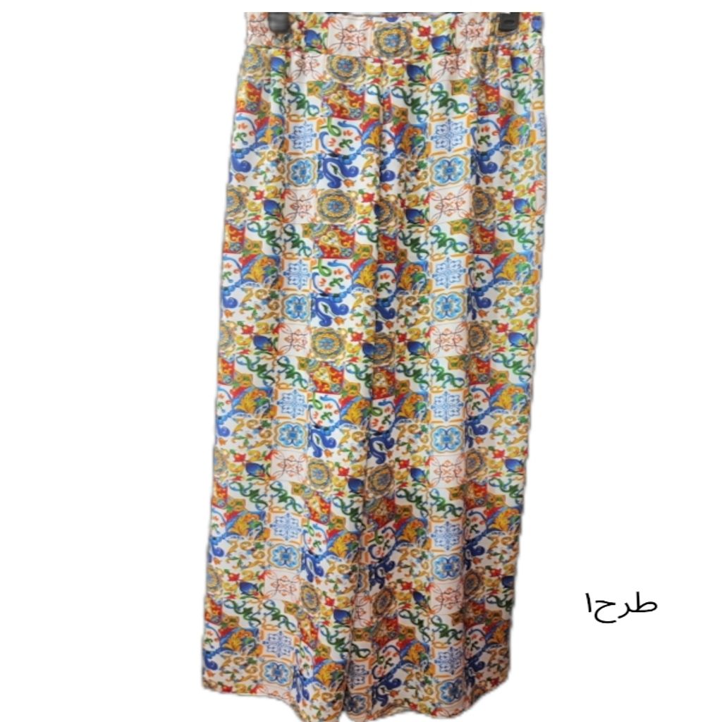 خرید اینترنتی قیمت شلوار بگ آبرنگی کرپ اندونزی