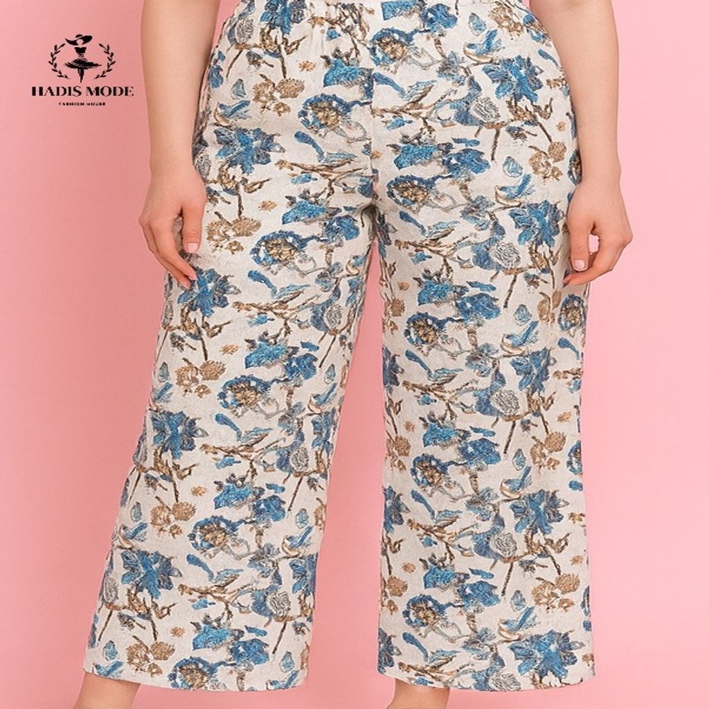 خرید اینترنتی قیمت شلوار بگ آبرنگی کرپ اندونزی