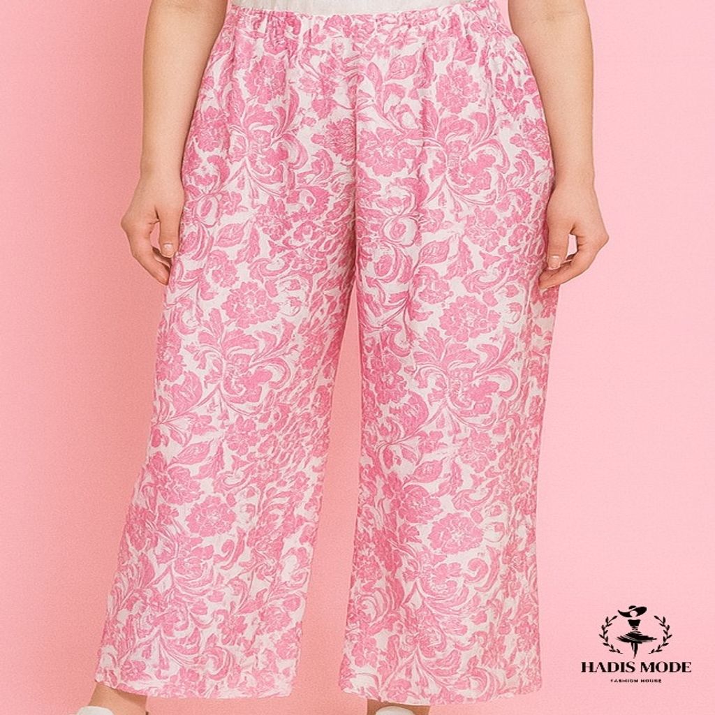 خرید اینترنتی قیمت شلوار بگ آبرنگی کرپ اندونزی