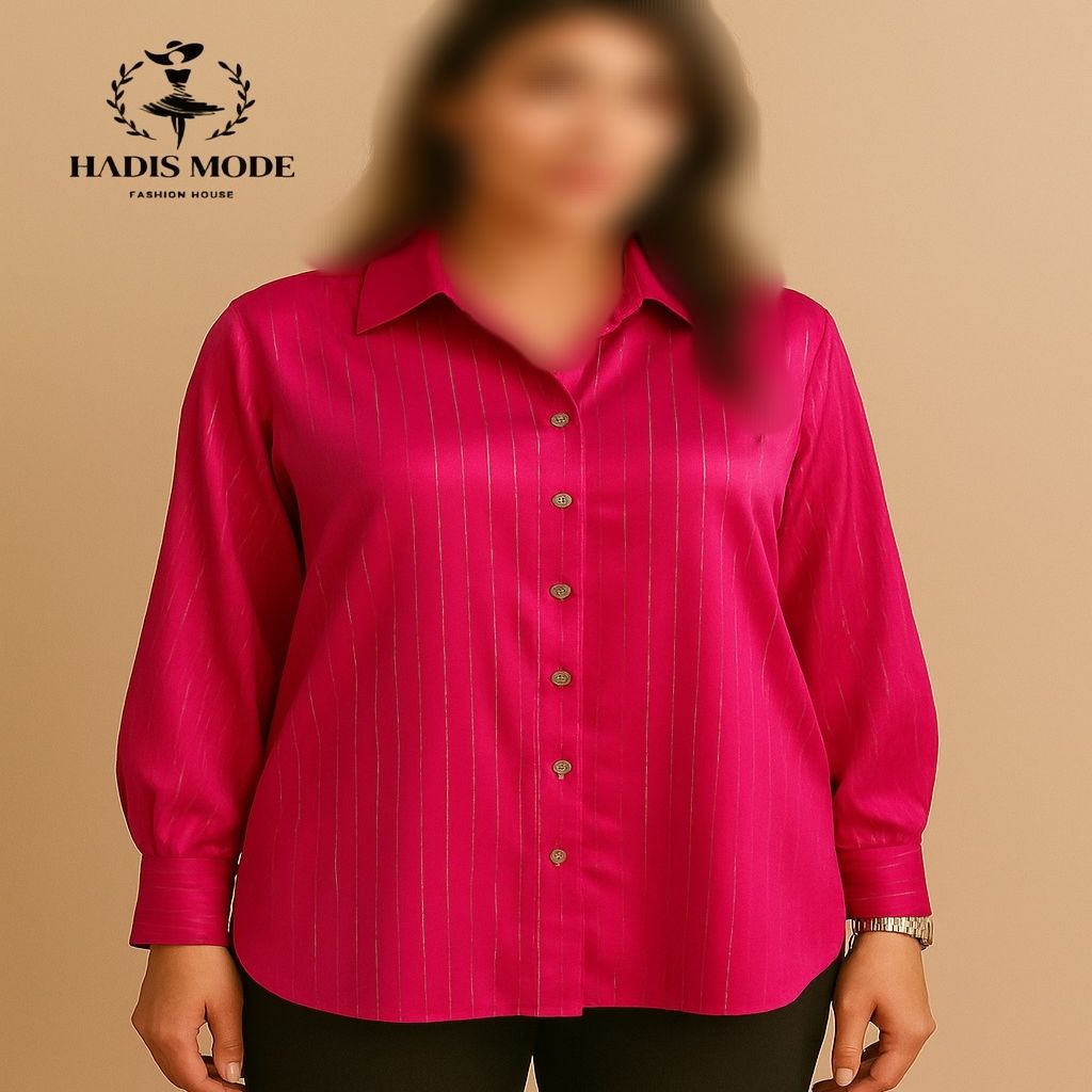 خرید اینترنتی قیمت شومیز ساتن سیلک لمه راه راه