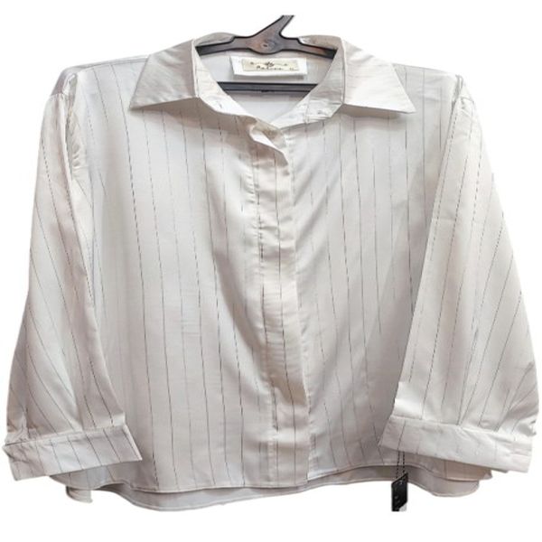 شومیز ساتن سیلک لمه راه راه