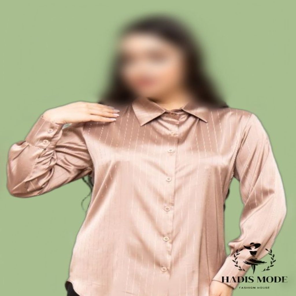 خرید اینترنتی قیمت شومیز ساتن سیلک لمه راه راه