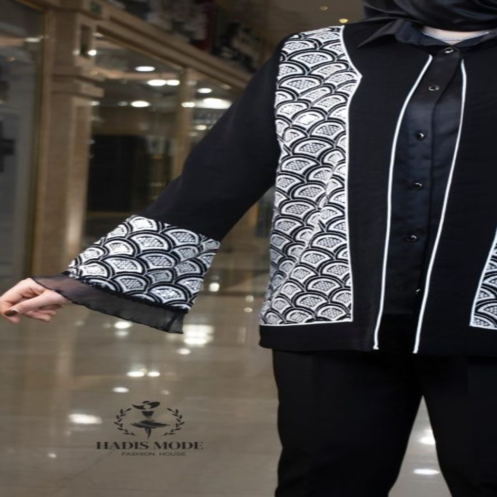 خرید اینترنتی قیمت کت کرپ سوزندوزی مخمل مدل ماهی